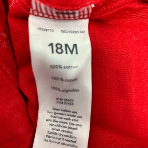 JOY red Santa’s sidekick long sleeve tee 18 month - Picture 3 of 3